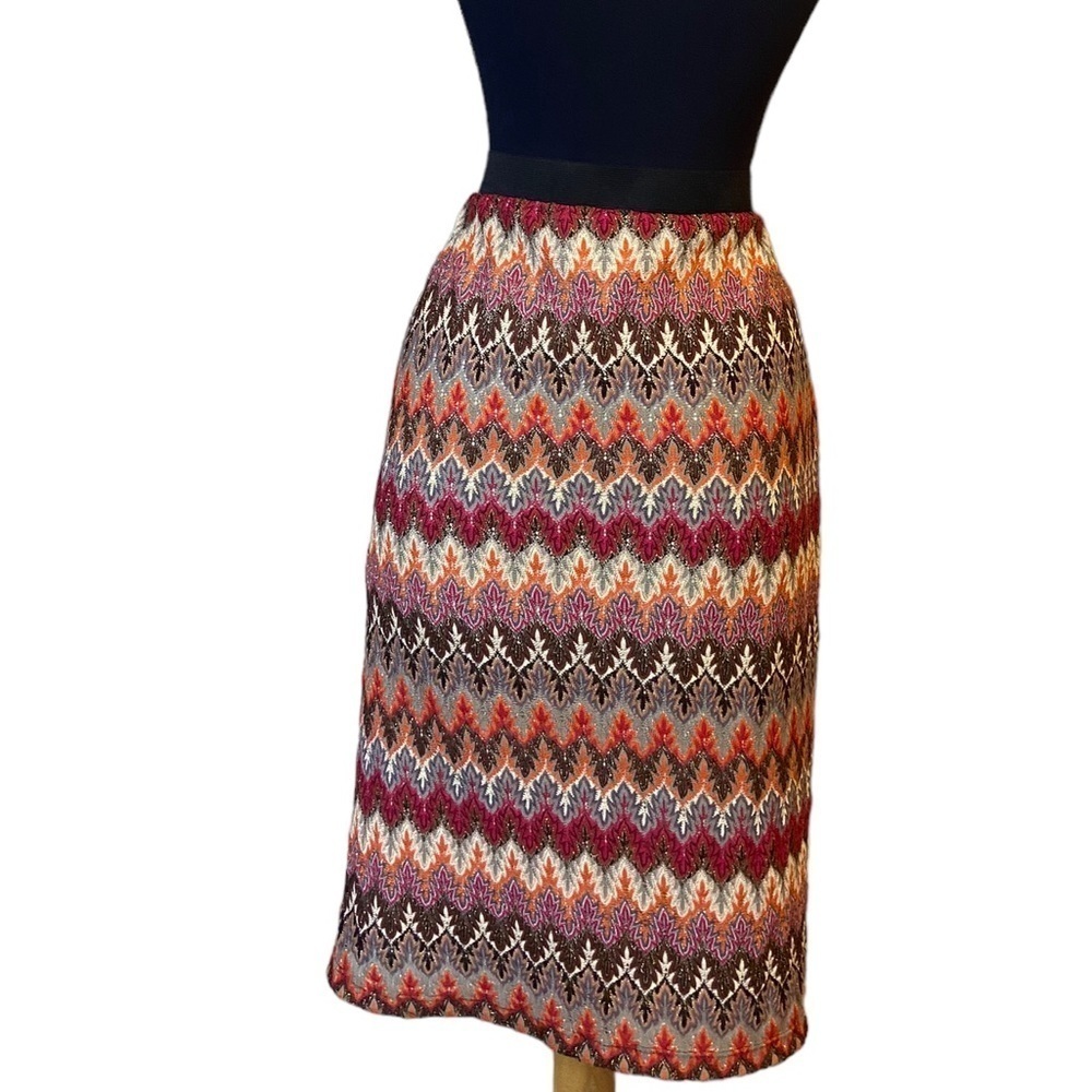 JUNIEblake Multi-Colored Aztec Pencil Skirt Large - Picture 7 of 11